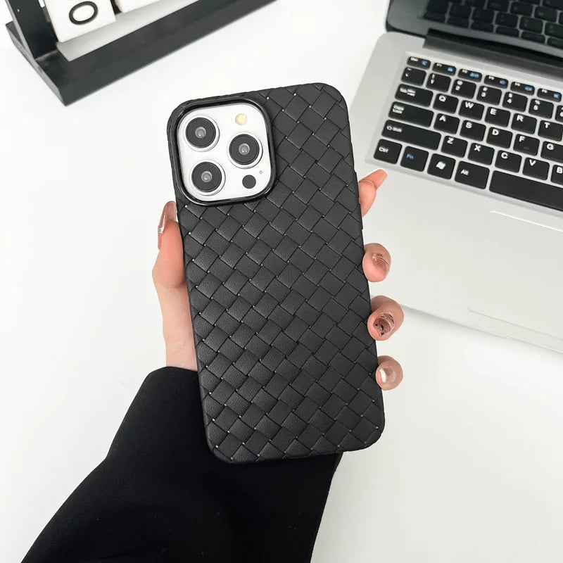 Braided Textured Silicone iPhone Case – Breathable Cooling Cover