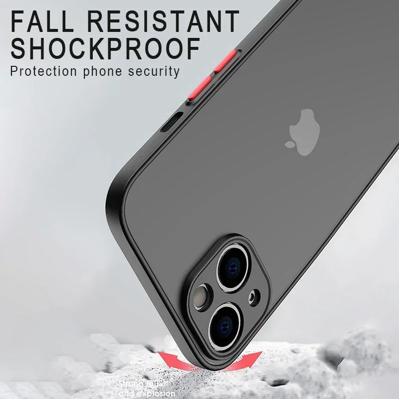 Matte Soft Silicone Shockproof iPhone Case