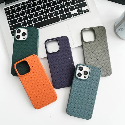 Braided Textured Silicone iPhone Case – Breathable Cooling Cover