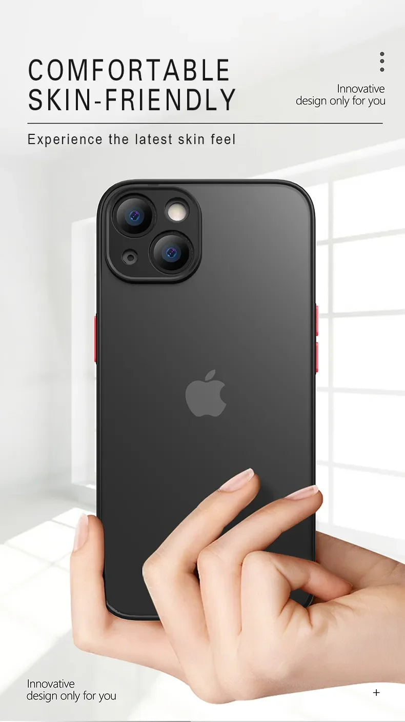 Matte Soft Silicone Shockproof iPhone Case