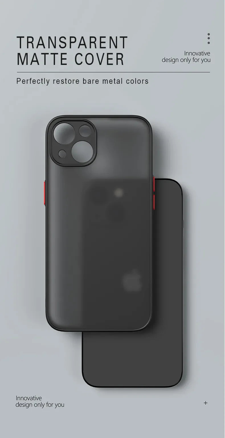 Matte Soft Silicone Shockproof iPhone Case