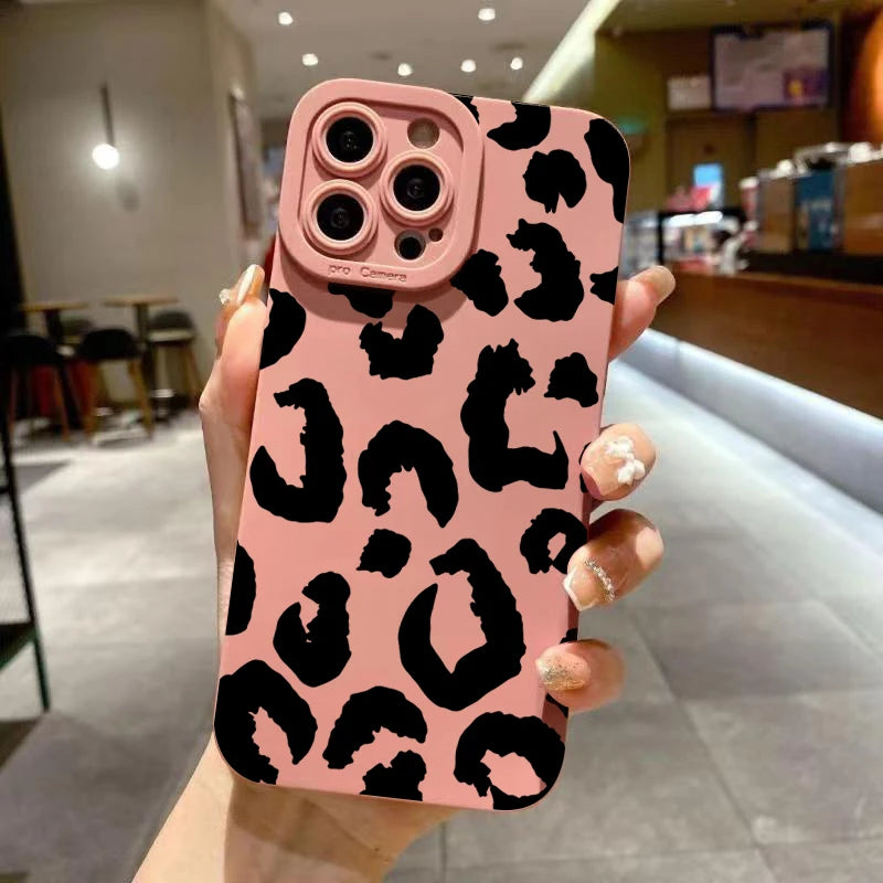 Leopard Print iPhone Case with Camera Protection