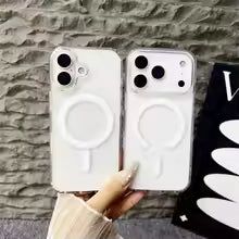 Luxury Transparent Tempered Glass Case – Shockproof Clear Cover for iPhone 12–17 Series