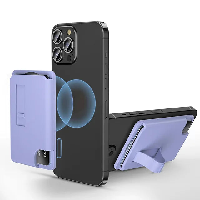 Magnetic Wallet Phone Case with Card Holder & Grip