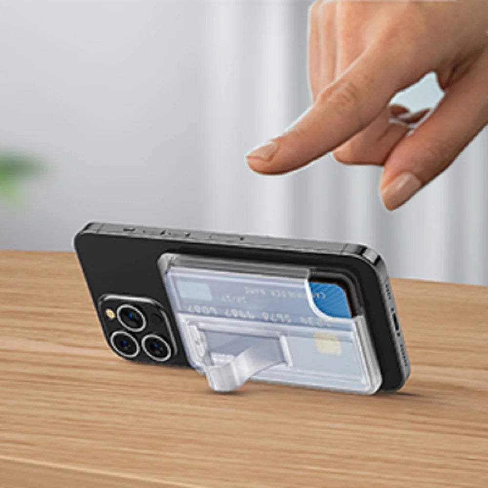Magnetic Wallet Phone Case with Card Holder & Grip