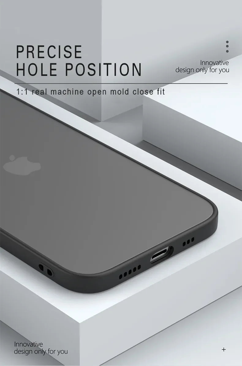 Matte Soft Silicone Shockproof iPhone Case