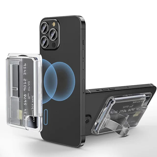 Magnetic Wallet Phone Case with Card Holder & Grip