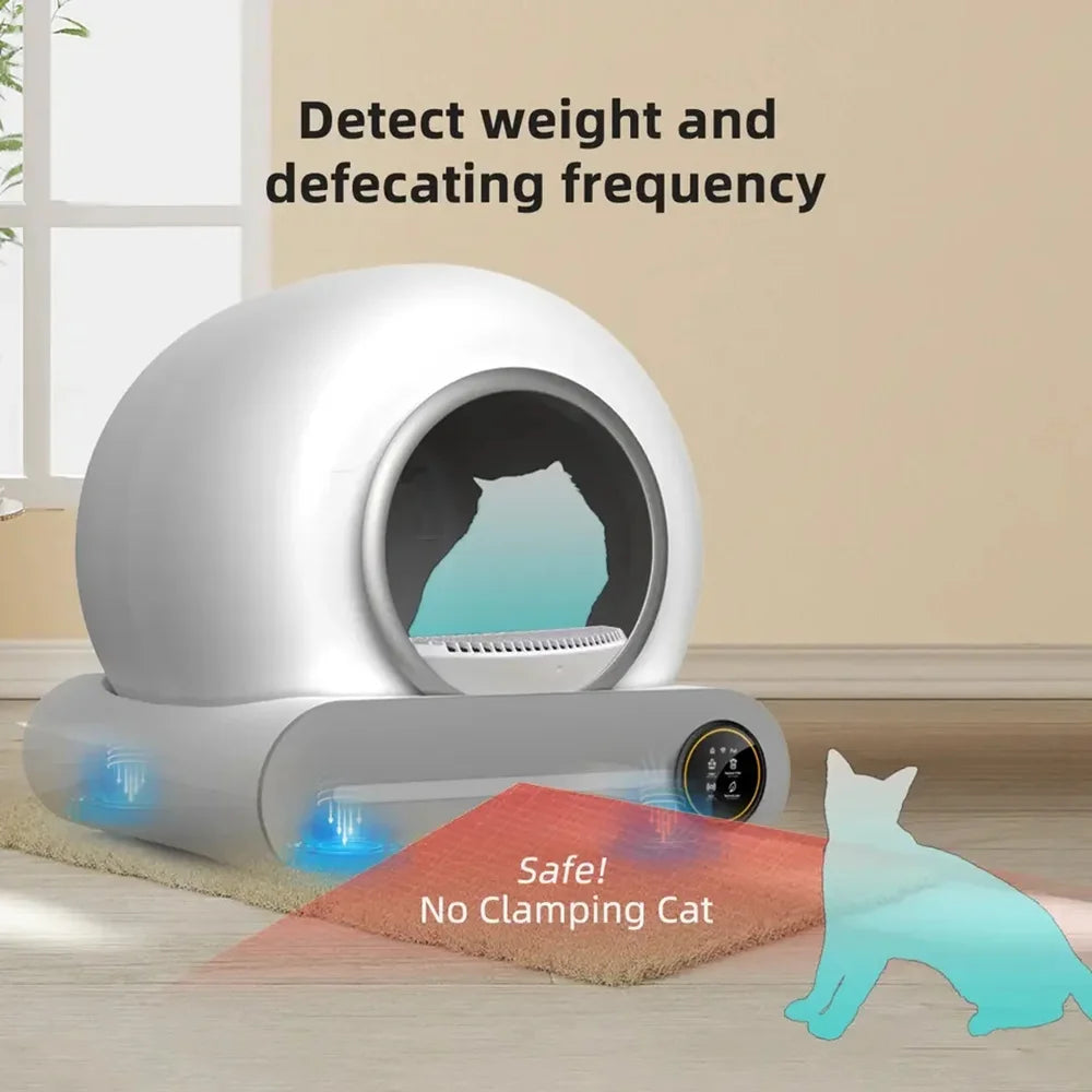 Automatic Cat Litter Box – Self-Cleaning, Large 65L