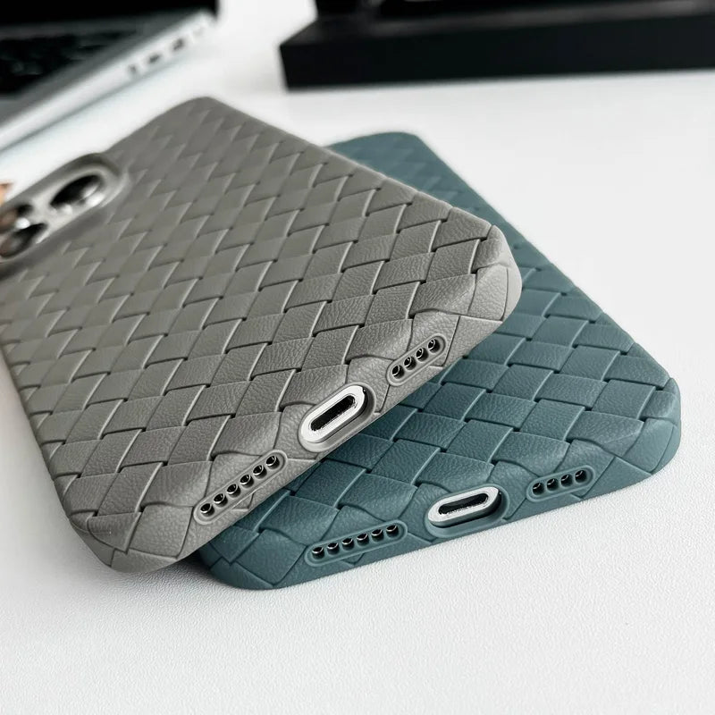 Braided Textured Silicone iPhone Case – Breathable Cooling Cover