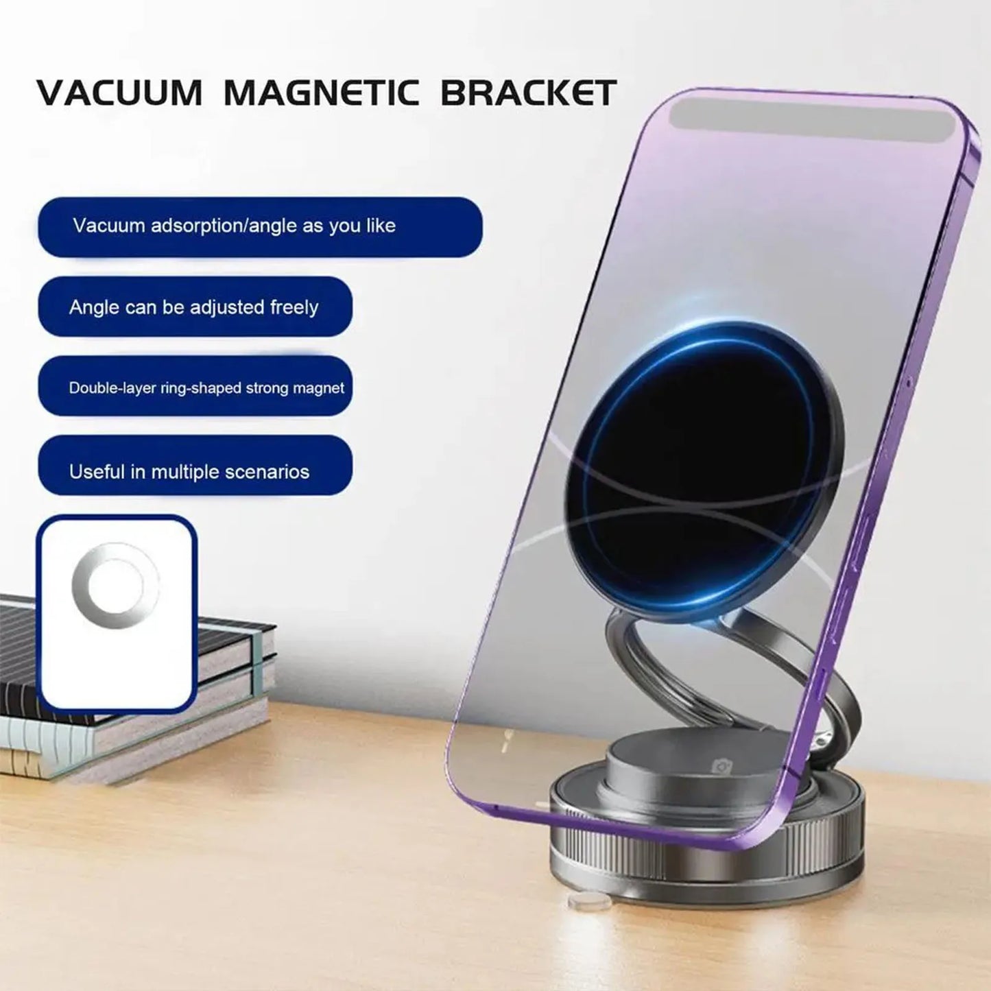 Adjustable Suction Cup Phone Mount – Space-Saving Car Stand for iPhones