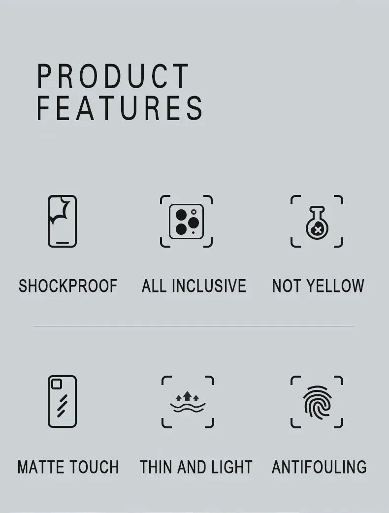 Matte Soft Silicone Shockproof iPhone Case