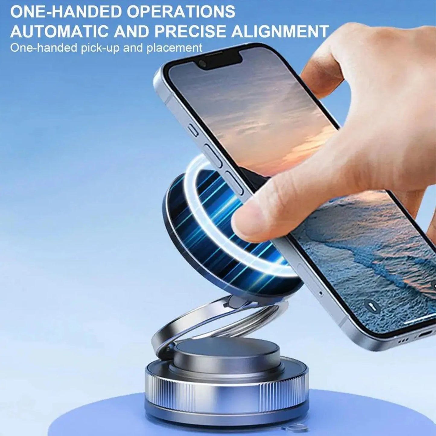 Adjustable Suction Cup Phone Mount – Space-Saving Car Stand for iPhones