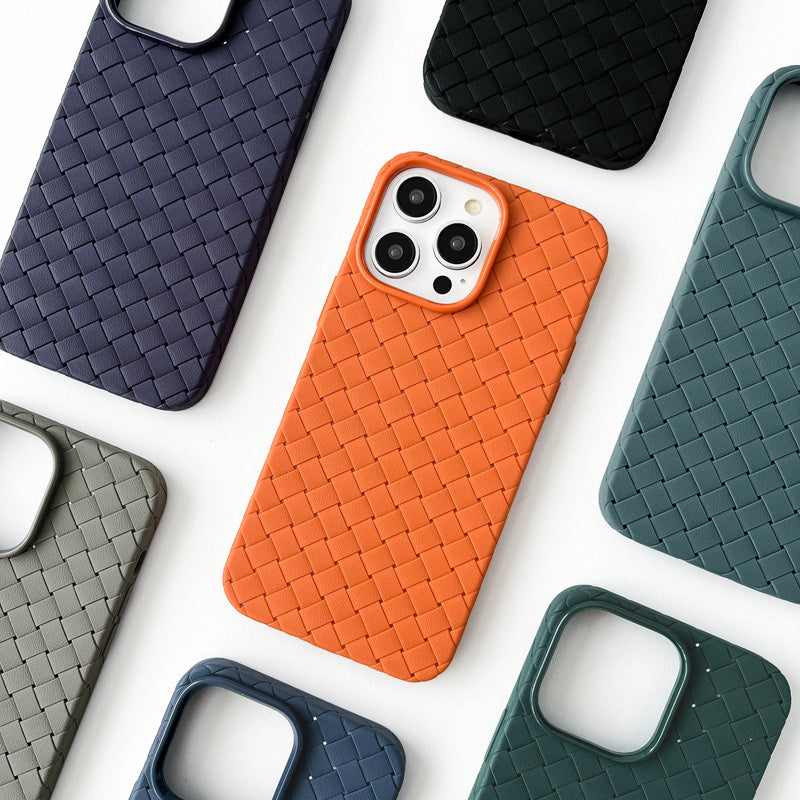 Braided Textured Silicone iPhone Case – Breathable Cooling Cover
