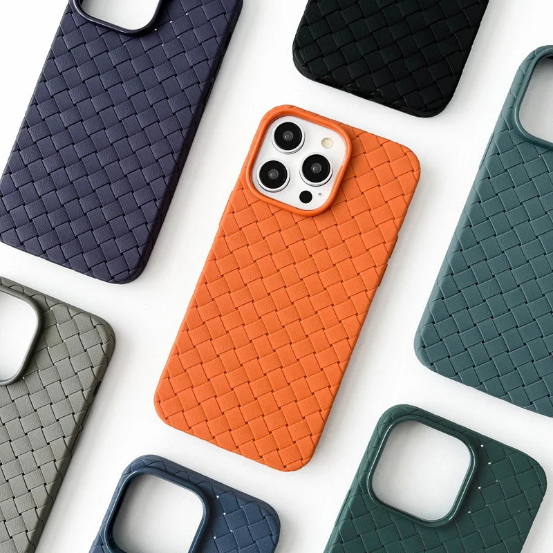 Braided Textured Silicone iPhone Case – Breathable Cooling Cover