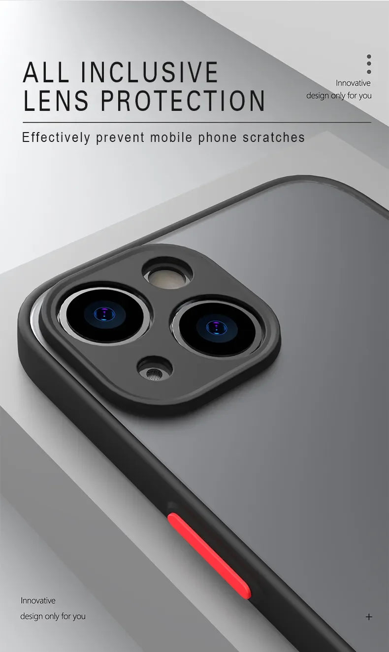 Matte Soft Silicone Shockproof iPhone Case