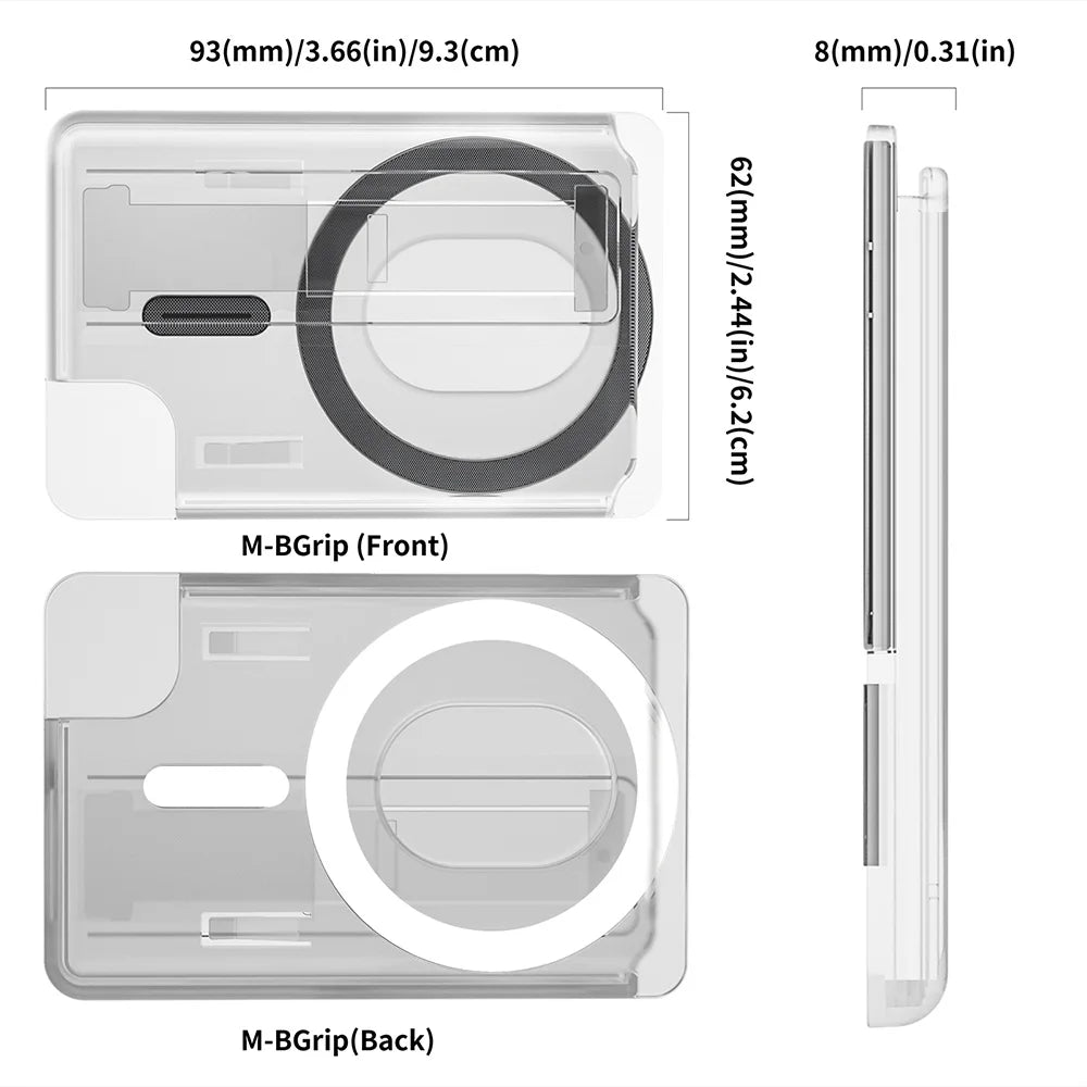 Magnetic Wallet Phone Case with Card Holder & Grip