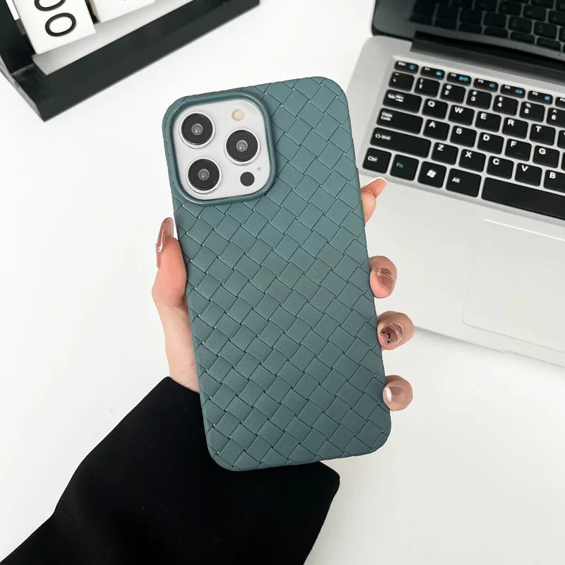 Braided Textured Silicone iPhone Case – Breathable Cooling Cover