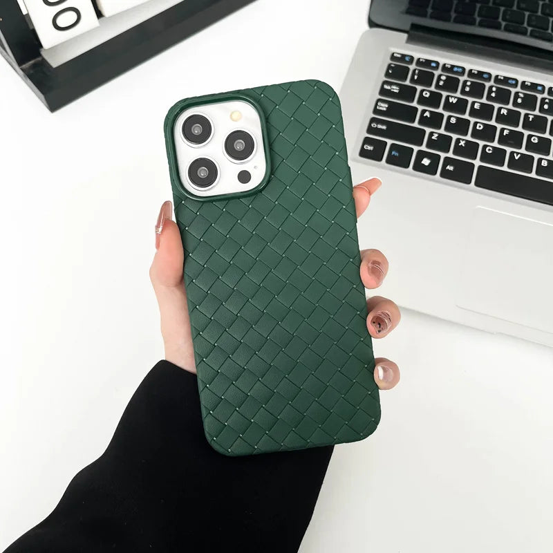 Braided Textured Silicone iPhone Case – Breathable Cooling Cover