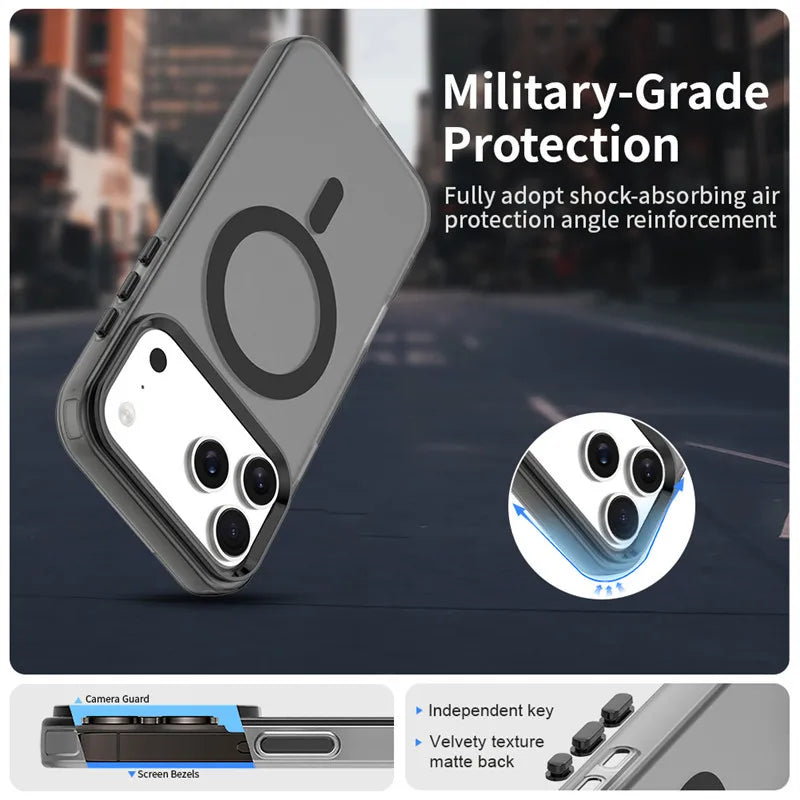 MagSafe Magnetic iPhone Case – Matte PC Cover for iPhone 17 Series