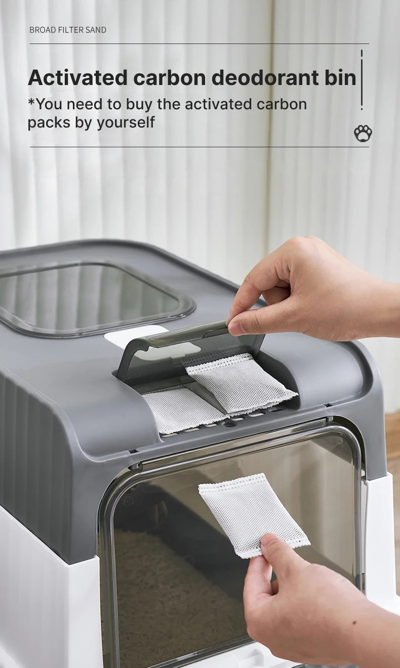 Portable Cat Litter Box – Enclosed, Easy Clean & Odor Control