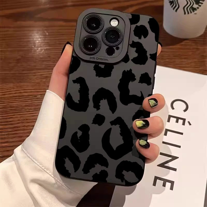 Leopard Print iPhone Case with Camera Protection