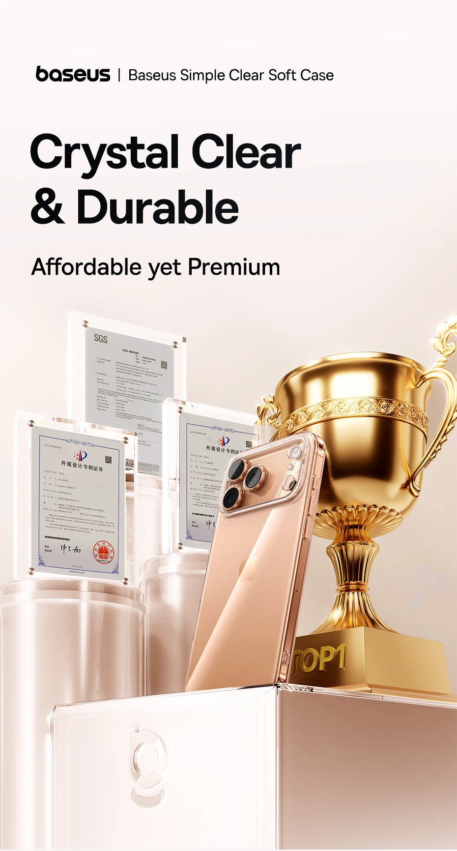 Baseus Clear TPU iPhone Case – Anti-Drop Ultra-Thin Cover