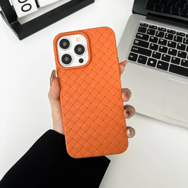 Braided Textured Silicone iPhone Case – Breathable Cooling Cover