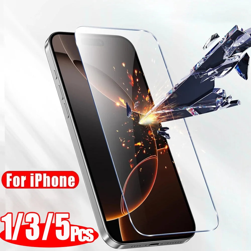 Anti-Spy Tempered Glass Screen Protector – Privacy Film for iPhone 11–17 Series (1/3 Pack)