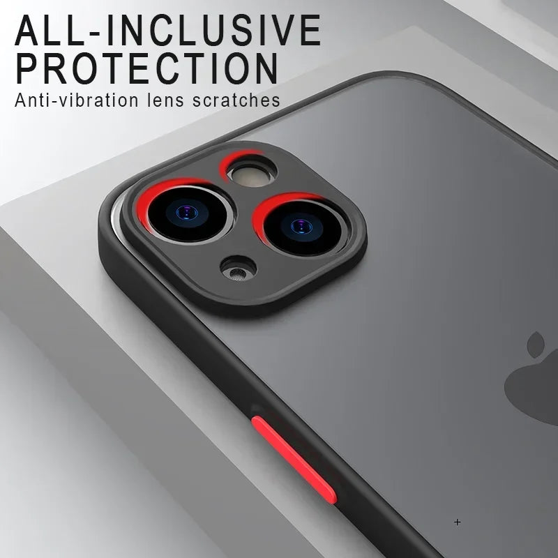 Matte Soft Silicone Shockproof iPhone Case