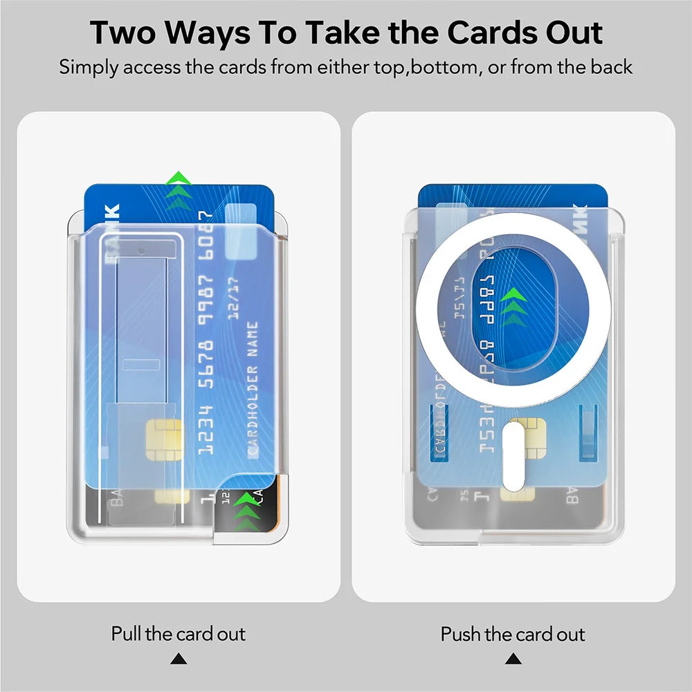 Magnetic Wallet Phone Case with Card Holder & Grip