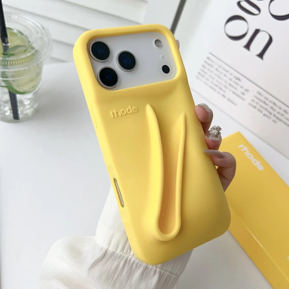 HODE Soft Silicone iPhone Case with Lipstick Holder – Gift Box Included