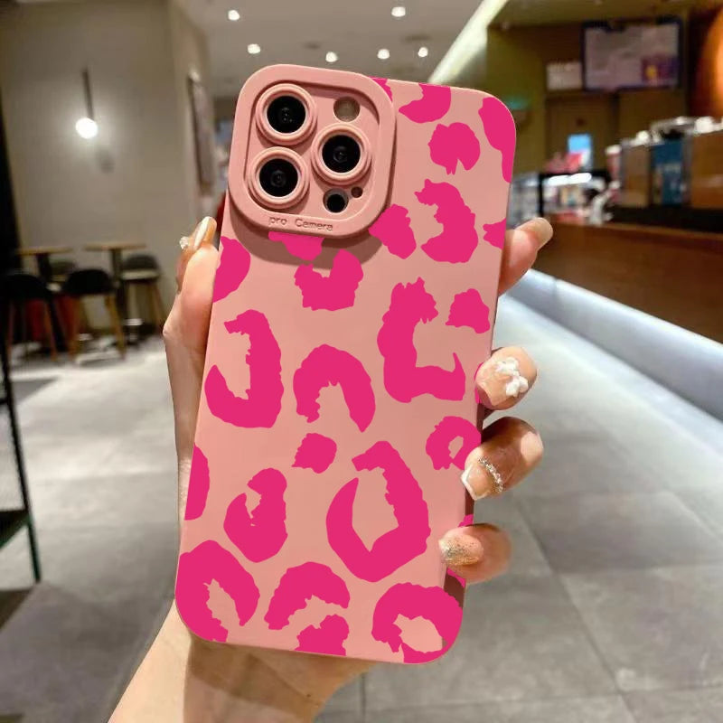 Leopard Print iPhone Case with Camera Protection
