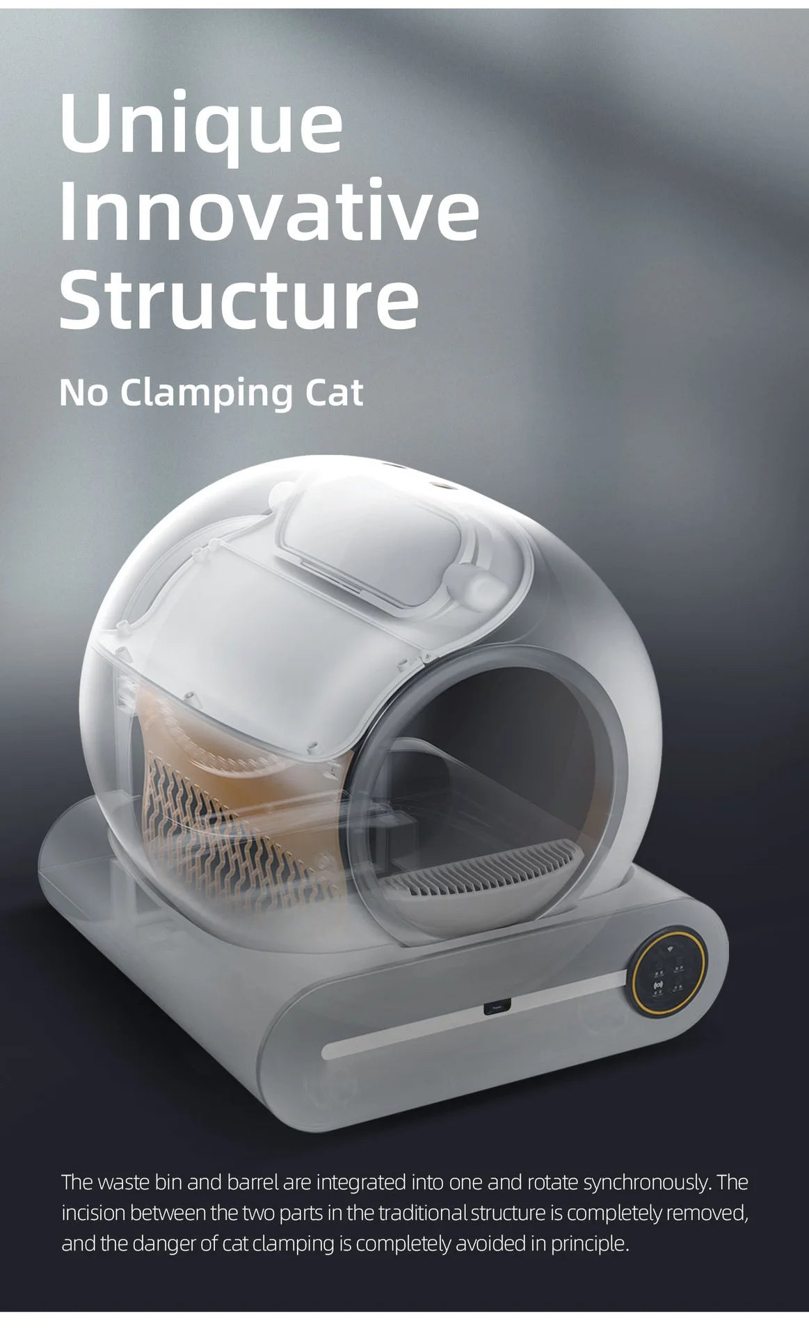 Automatic Cat Litter Box – Self-Cleaning, Large 65L