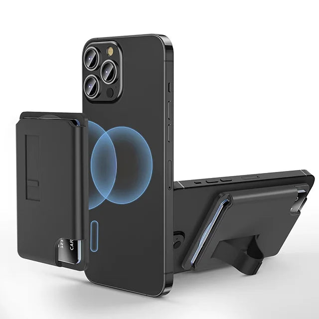 Magnetic Wallet Phone Case with Card Holder & Grip