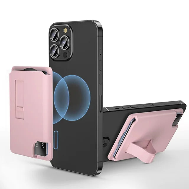 Magnetic Wallet Phone Case with Card Holder & Grip