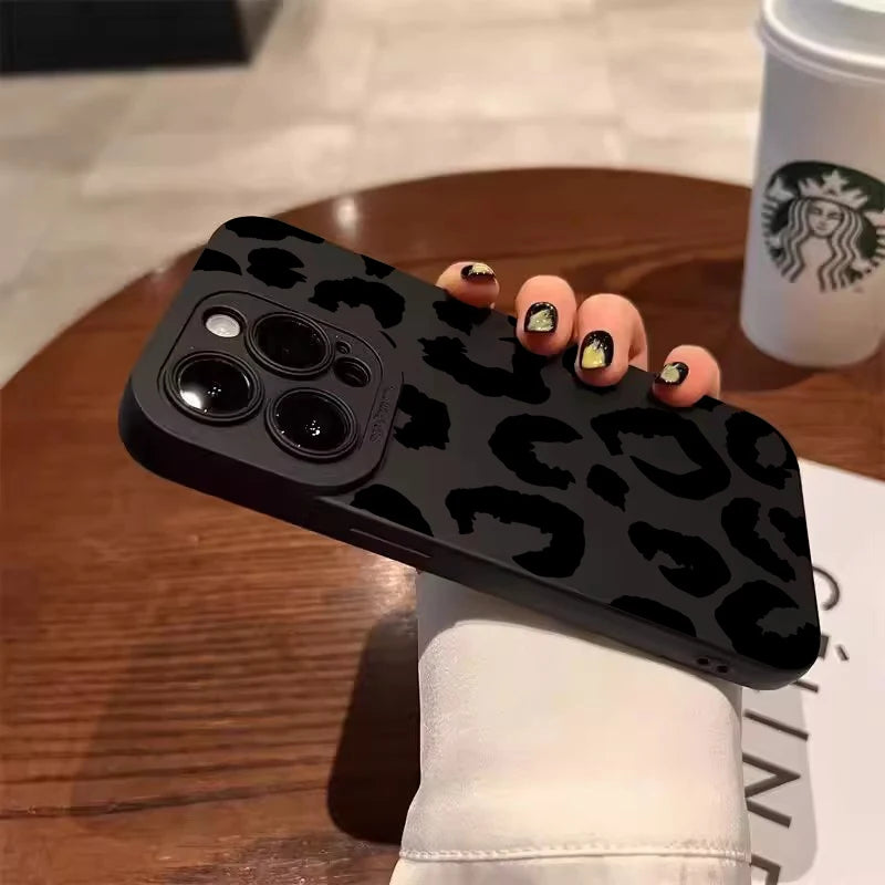 Leopard Print iPhone Case with Camera Protection