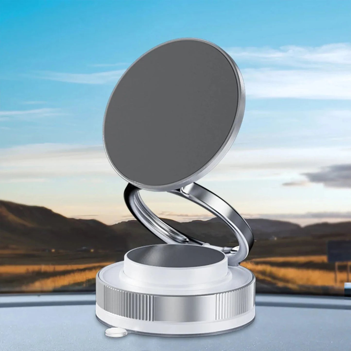 Adjustable Suction Cup Phone Mount – Space-Saving Car Stand for iPhones