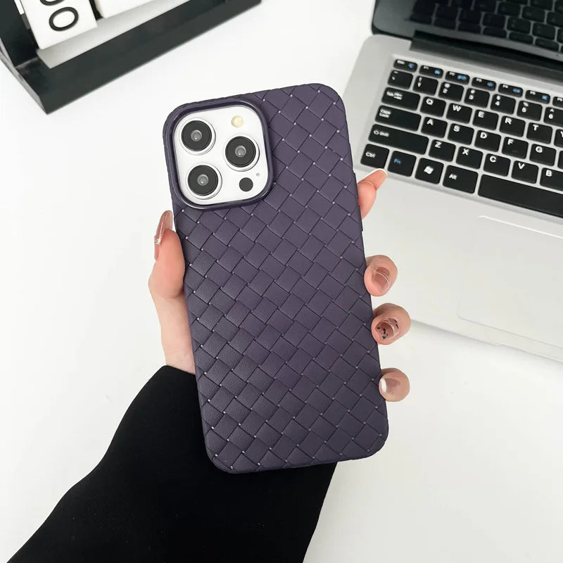 Braided Textured Silicone iPhone Case – Breathable Cooling Cover