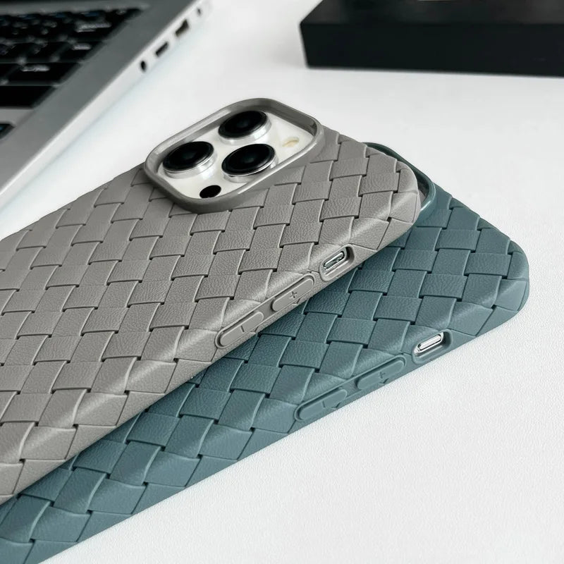 Braided Textured Silicone iPhone Case – Breathable Cooling Cover