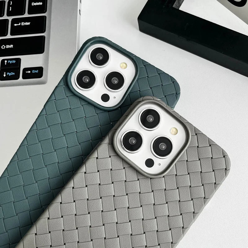 Braided Textured Silicone iPhone Case – Breathable Cooling Cover