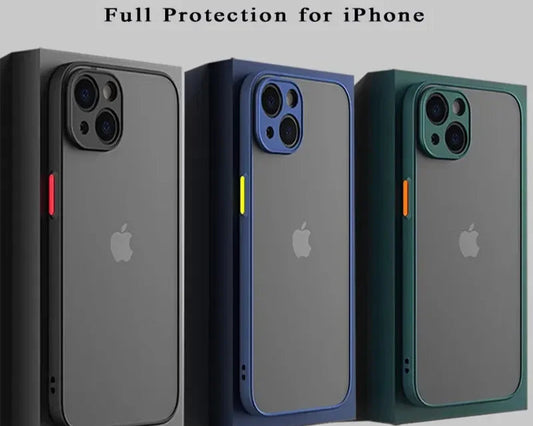 Matte Soft Silicone Shockproof iPhone Case