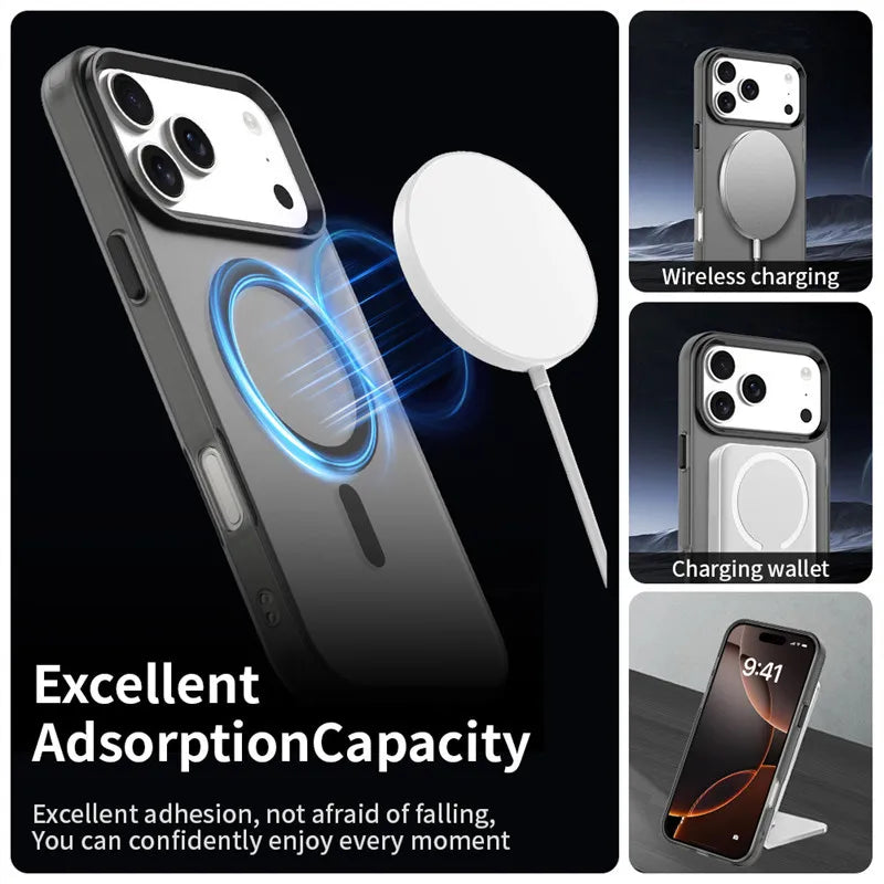 MagSafe Magnetic iPhone Case – Matte PC Cover for iPhone 17 Series