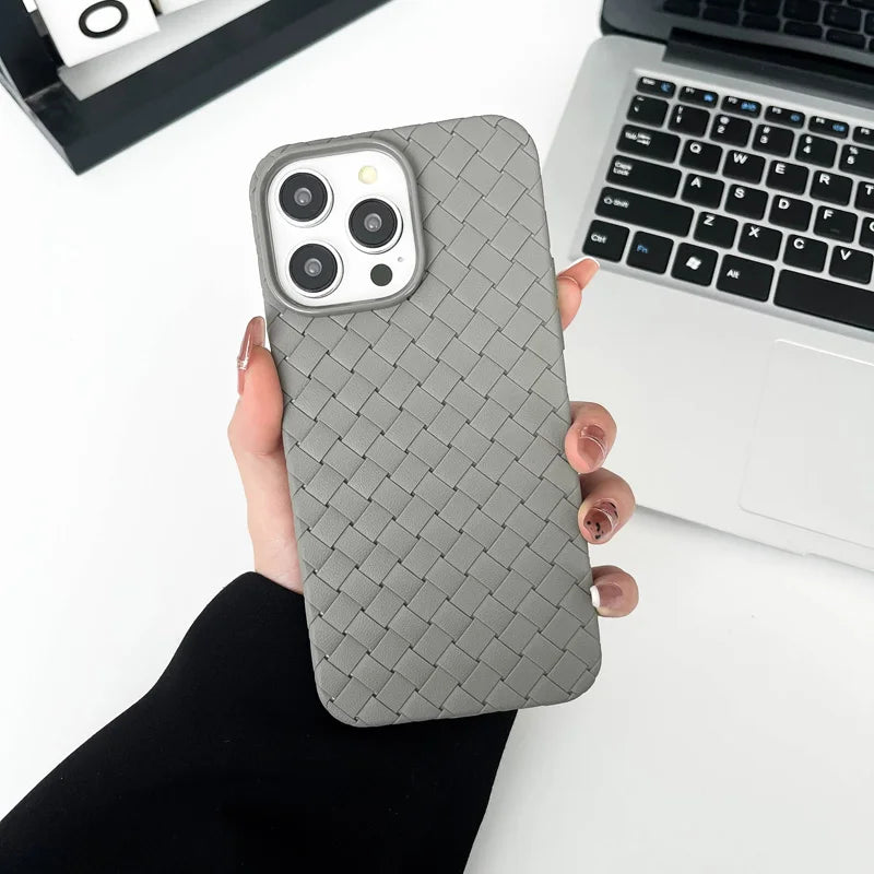 Braided Textured Silicone iPhone Case – Breathable Cooling Cover