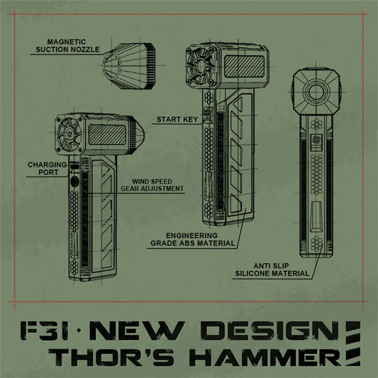 Turbo Jet Fan F31 – 120000RPM, 120W, Magnetic Suction Nozzle