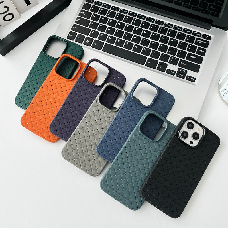 Braided Textured Silicone iPhone Case – Breathable Cooling Cover