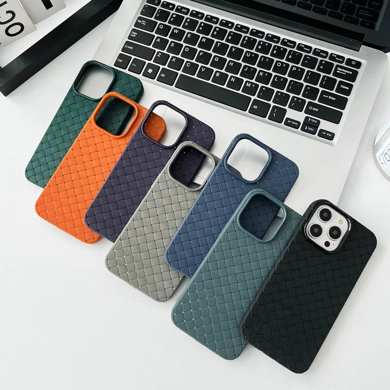 Braided Textured Silicone iPhone Case – Breathable Cooling Cover