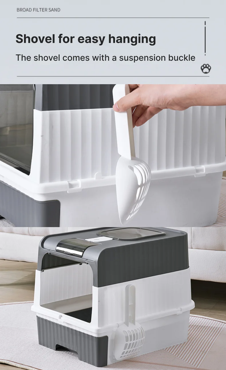 Portable Cat Litter Box – Enclosed, Easy Clean & Odor Control