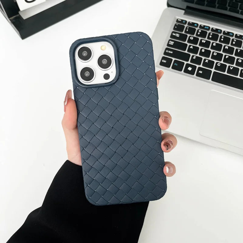 Braided Textured Silicone iPhone Case – Breathable Cooling Cover
