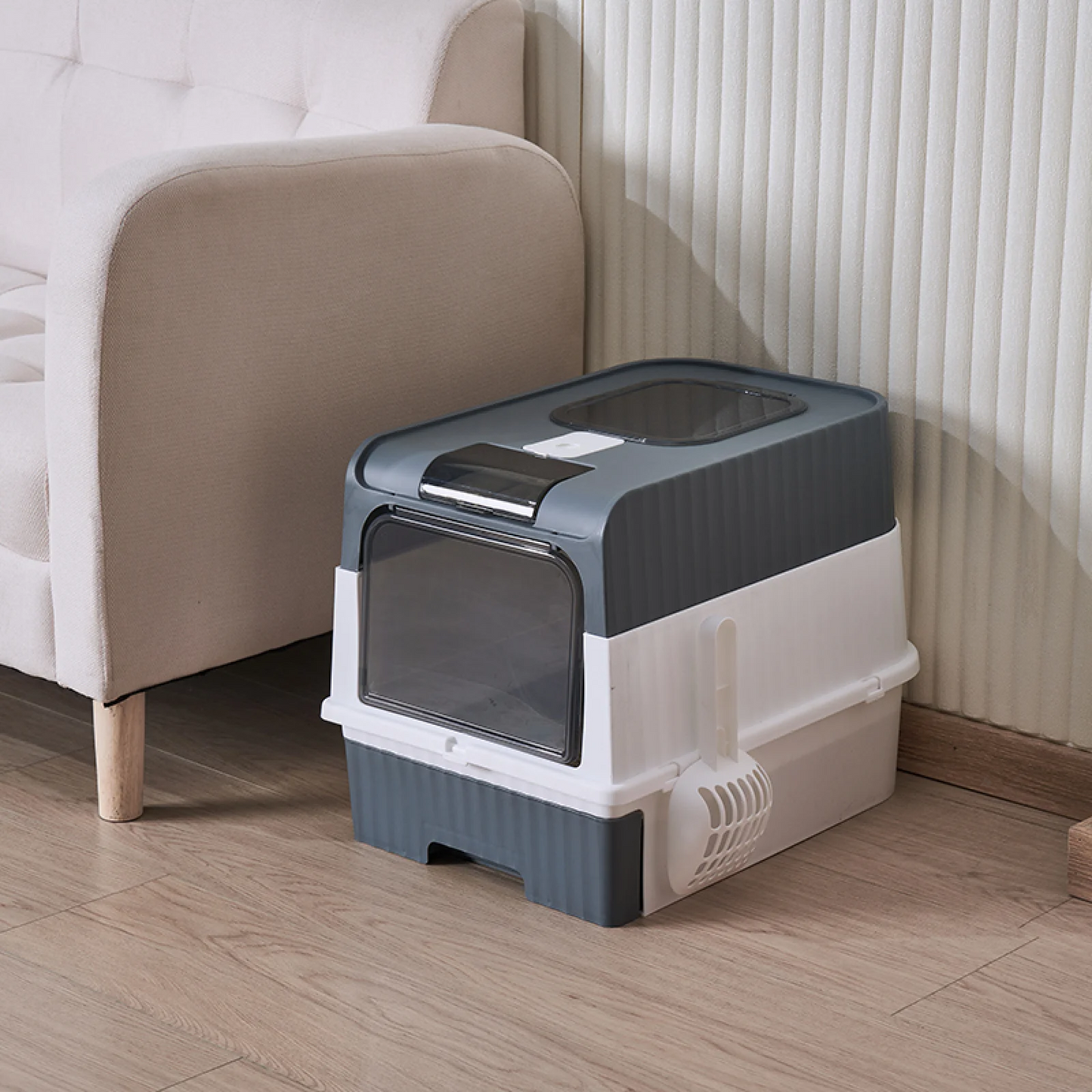 Portable Cat Litter Box – Enclosed, Easy Clean & Odor Control