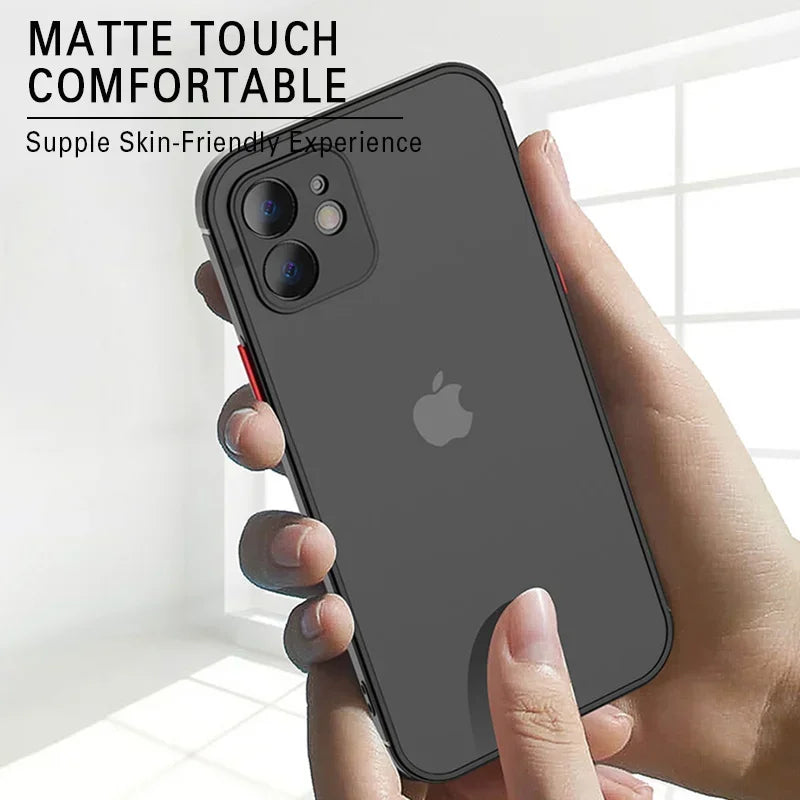 Matte Soft Silicone Shockproof iPhone Case